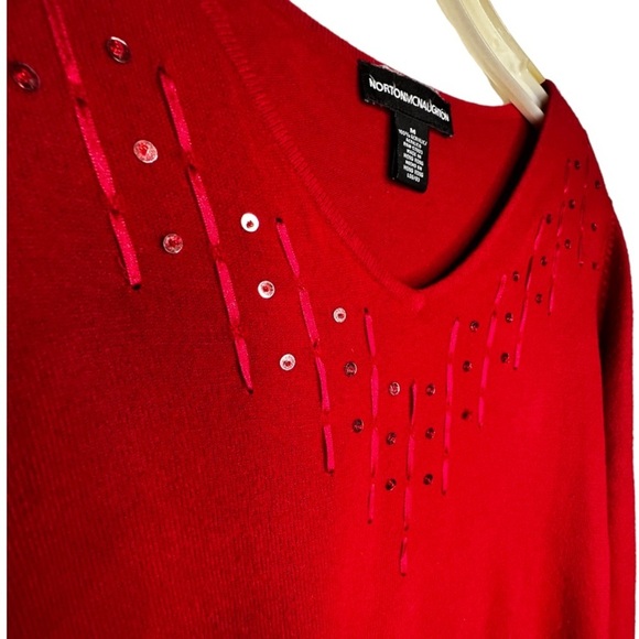 Norton McNaughton Red Sweater - Picture 3 of 5